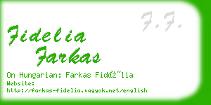 fidelia farkas business card